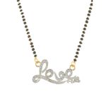Buy Silvermerc Designs Love Pendant Heart studs earrings Mangalsutra Necklace - Purplle