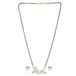 Buy Silvermerc Designs Love Pendant Heart studs earrings Mangalsutra Necklace - Purplle