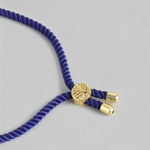 Buy Blueberry Blueberry Women Navy Blue White Gold-Plated Studded Evil Eye Enamelled Charm Bracelet - Purplle