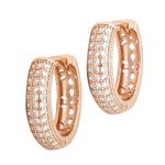 Buy Zavya 925 Sterling Silver Earrings Rose Gold Circular Studs | With Certificate of Authenticity and 925 Hallmark - Purplle