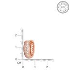 Buy Zavya 925 Sterling Silver Earrings Rose Gold Circular Studs | With Certificate of Authenticity and 925 Hallmark - Purplle