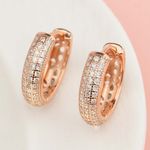 Buy Zavya 925 Sterling Silver Earrings Rose Gold Circular Studs | With Certificate of Authenticity and 925 Hallmark - Purplle