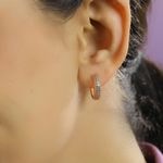 Buy Zavya 925 Sterling Silver Earrings Rose Gold Circular Studs | With Certificate of Authenticity and 925 Hallmark - Purplle