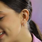 Buy Zavya 925 Sterling Silver Earrings Rose Gold Circular Studs | With Certificate of Authenticity and 925 Hallmark - Purplle