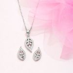 Buy Zavya 925 Sterling Silver Jewellery Set Silver Cubic Zicronia | With Certificate of Authenticity and 925 Hallmark - Purplle