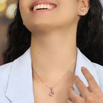 Buy ZAVYA 925 Sterling Silver Rose Gold-plated Heart in Heart CZ Jewellery Set with Link Chain | With Certificate of Authenticity and 925 Hallmark - Purplle