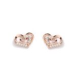 Buy ZAVYA 925 Sterling Silver Rose Gold-plated Heart in Heart CZ Jewellery Set with Link Chain | With Certificate of Authenticity and 925 Hallmark - Purplle