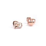 Buy ZAVYA 925 Sterling Silver Rose Gold-plated Heart in Heart CZ Jewellery Set with Link Chain | With Certificate of Authenticity and 925 Hallmark - Purplle