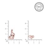 Buy ZAVYA 925 Sterling Silver Rose Gold-plated Heart in Heart CZ Jewellery Set with Link Chain | With Certificate of Authenticity and 925 Hallmark - Purplle