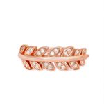 Buy Zavya 925 Sterling Silver Toe Rings Rose-Gold Plated CZ Studded Leafy Adjustable | With Certificate of Authenticity and 925 Hallmark - Purplle
