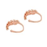 Buy Zavya 925 Sterling Silver Toe Rings Rose-Gold Plated CZ Studded Leafy Adjustable | With Certificate of Authenticity and 925 Hallmark - Purplle