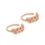 Buy Zavya 925 Sterling Silver Toe Rings Rose-Gold Plated CZ Studded Leafy Adjustable | With Certificate of Authenticity and 925 Hallmark - Purplle