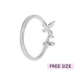 Buy Zavya 925 Sterling Silver Finger Ring Rhodium-Plated Silver-Toned Butterfly | With Certificate of Authenticity and 925 Hallmark - Purplle