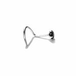Buy ZAVYA 925 Sterling Silver Rhodium-plated Minimal CZ Studded Nose Pin Set | With Certificate of Authenticity and 925 Hallmark - Purplle