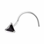 Buy ZAVYA 925 Sterling Silver Rhodium-plated Minimal CZ Studded Nose Pin Set | With Certificate of Authenticity and 925 Hallmark - Purplle
