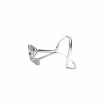 Buy ZAVYA 925 Sterling Silver Rhodium-plated Minimal CZ Studded Nose Pin Set | With Certificate of Authenticity and 925 Hallmark - Purplle