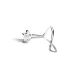 Buy ZAVYA 925 Sterling Silver Rhodium-plated Minimal CZ Studded Nose Pin Set | With Certificate of Authenticity and 925 Hallmark - Purplle