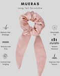 Buy Mueras Long Tail Satin Scrunchie in RoseGold - Purplle
