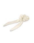 Buy Mueras Long Tail Satin Scrunchie in Ivory White - Purplle