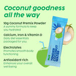Buy PLIX Tender Coconut Water Premix Powder with Natural Electrolytes for Instant Energy, Daily Hydration & Healthy Skin, Easy to consume, Pack of 30 sachets - Purplle