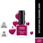 Buy FACES CANADA Ultime Pro Splash Mini Nail Enamel - Cherry Blast 50 (5ml) | Quick Drying | Glossy Finish | Long Lasting | No Chip Formula | High Shine Nail Polish For Women | No Harmful Chemicals - Purplle