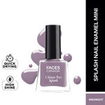 Buy FACES CANADA Ultime Pro Splash Mini Nail Enamel - Midnight 140 (5ml) | Quick Drying | Glossy Finish | Long Lasting | No Chip Formula | High Shine Nail Polish For Women | No Harmful Chemicals - Purplle