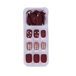 Buy Lick 30 Pcs Artificial Reusable Matte Finish Stick on Nails False Nail Extension - Purplle