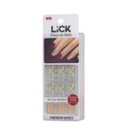 Buy Lick 30 Pcs Beige Nude Artificial/False Reusable Stick on Nails With Application Kit - Purplle
