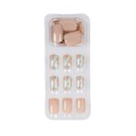 Buy Lick 30 Pcs Beige Nude Artificial/False Reusable Stick on Nails With Application Kit - Purplle