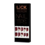 Buy Lick 30 Pcs Reusable French Manicure Acrylic/False/Fake Press on Nails Extension - Purplle