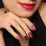 Buy Lick 30 Pcs Matte Burgundy Tip Reusable Fake/Artificial Nails With Application Kit - Purplle