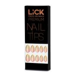 Buy Lick 24 Pcs Nude French Tips Artificial Reusable Press on Nails With Application Kit - Purplle