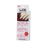 Buy Lick 30 Pcs Pink Acrylic Reusable Stick on Fake/False Nails With Application Kit - Purplle