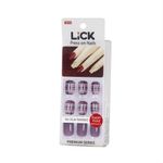 Buy Lick 30 Pcs Reusable French Manicure False/Fake Acrylic Press on Nails Extension - Purplle