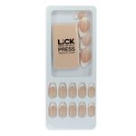 Buy Lick 28 Pcs Classic French Tips Ballerina Stick on Nails Artificial Reusable Nails - Purplle