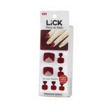 Buy Lick 26 Pcs Classic Red Artificial Acrylic Nails for Toes Reusable Fake/False Nails - Purplle