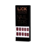 Buy Lick 24 Pcs Matte Classic Maroon Square Shape Artificial/Fake Acrylic Nails Extension - Purplle