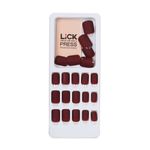 Buy Lick 24 Pcs Matte Classic Maroon Square Shape Artificial/Fake Acrylic Nails Extension - Purplle