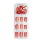 Buy Lick 24 Pcs Almond Pink Reusable False/Fake/Artificial Nails With Application Kit - Purplle
