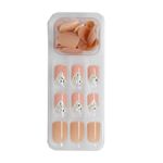 Buy Lick 30 Pcs French Manicure False/Artificial Nails Extension Reusable Acrylic Nails - Purplle