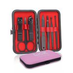 Buy Lick 7 in 1 Black Stainless Steel Mini Manicure Pedicure Grooming Kit With Case - Purplle