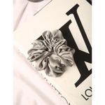 Buy Spotstyl Mulberry Silk Midi Scrunchies -Pack of 2 - Black & Silver - Purplle