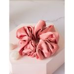 Buy Spotstyl Mulberry Silk Oversized Scrunchie - Pack of 1- Rose Gold - Purplle