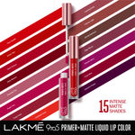 Buy Lakme 9to5 Primer + Matte Liquid Lip Color MR1 Fiery Scarlet - 4.2 ml - Purplle