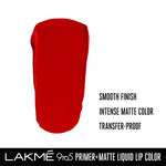 Buy Lakme 9to5 Primer + Matte Liquid Lip Color MR2 Driven Red - 4.2ml - Purplle