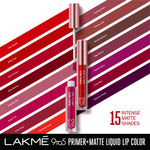 Buy Lakme 9to5 Primer + Matte Liquid Lip Color MR2 Driven Red - 4.2ml - Purplle