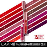 Buy Lakme 9to5 Primer + Matte Liquid Lip Color MR3 Vivid Crimson - 4.2ml - Purplle