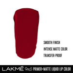 Buy Lakme 9to5 Primer + Matte Liquid Lip Color MR4 Deep Maroon - 4.2ml - Purplle