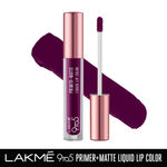 Buy Lakme 9to5 Primer + Matte Liquid Lip Color MM4 Dynamic Purple - 4.2ml - Purplle