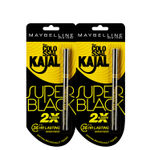 Buy Maybelline New York Super Black Kajal Pack of 2 0.35g + 0.35g - Purplle